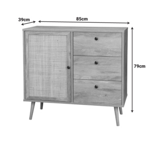 Μπουφές Oslo pakoworld σε sonoma απόχρωση 85x39x79εκ-086-000023