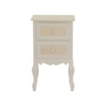 Κομοδίνο Joliene Inart mdf σε λευκή αντικέ-φυσική απόχρωση 40x34.5x64.5εκ-087-000017