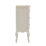 Κομοδίνο Joliene Inart mdf σε λευκή αντικέ-φυσική απόχρωση 40x34.5x82εκ-087-000018