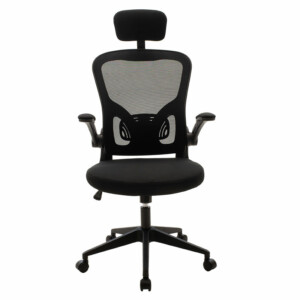 Καρέκλα γραφείου διευθυντή Ergoline pakoworld ύφασμα mesh μαύρο-090-000010
