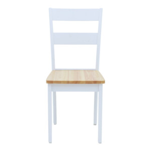 Καρέκλα York pakoworld σε λευκή-φυσική απόχρωση 39.5x47.5x89εκ-091-000013