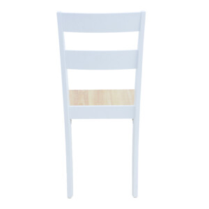 Καρέκλα York pakoworld σε λευκή-φυσική απόχρωση 39.5x47.5x89εκ-091-000013