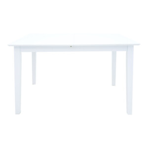 Tραπέζι επεκτεινόμενο Mabor pakoworld ξύλο σε λευκή απόχρωση 120-150x80x73