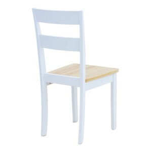 Tραπεζαρία επεκτεινόμενη Mabor-York pakoworld σετ 5τεμ ξύλο σε λευκή απόχρωση 120-150x80x73