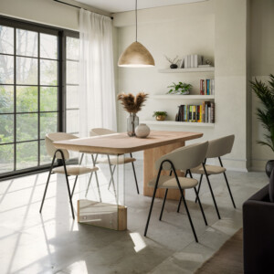 Tραπέζι Faghan pakoworld καφέ mdf 180x90x76εκ-093-000034