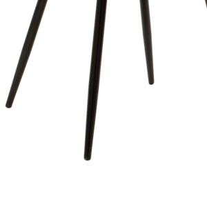 Καρέκλα Giselle pakoworld βελούδο γκρι-μαύρο πόδι-096-000021