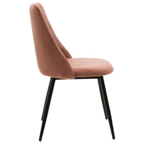 Καρέκλα Giselle pakoworld βελούδο σάπιο μήλο-μαύρο πόδι-096-000022