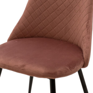 Καρέκλα Giselle pakoworld βελούδο σάπιο μήλο-μαύρο πόδι-096-000022