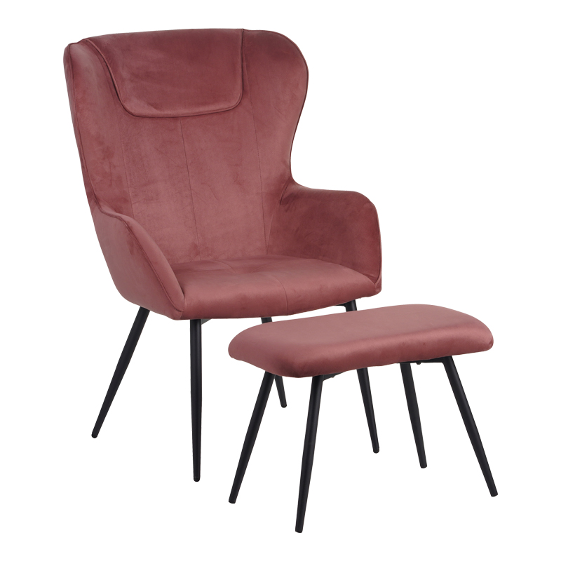 Πολυθρόνα με υποπόδιο Rueda pakoworld βελούδο σε σάπιο μήλο απόχρωση με μαύρα μεταλλικά πόδια 71.5x66.5x99εκ-096-000043 Πολυθρόνα με υποπόδιο Rueda pakoworld βελούδο σε σάπιο μήλο απόχρωση με μαύρα μεταλλικά πόδια 71.5x66.5x99εκ-096-000043