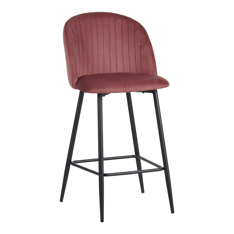 Σκαμπό μπαρ Barow pakoworld βελούδο σε σάπιο μήλο απόχρωση με μαύρα μεταλλικά πόδια 53x46.5x96.5-096-000050 Σκαμπό μπαρ Barow pakoworld βελούδο σε σάπιο μήλο απόχρωση με μαύρα μεταλλικά πόδια 53x46.5x96.5-096-000050