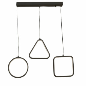 Φωτιστικό οροφής τρίφωτο PWL-0990 pakoworld LED 60W μαύρο 70x10x100εκ-099-000092