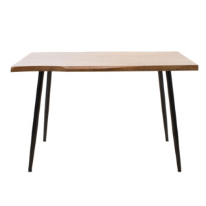 Τραπέζι Neve pakoworld MDF καρυδί-πόδι μεταλλικό μαύρο 120x80x75εκ-101-000024