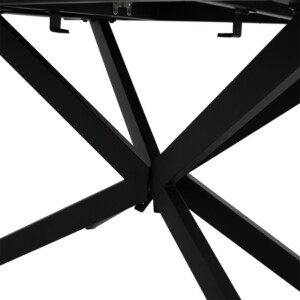 Τραπέζι επεκτεινόμενο Palan pakoworld MDF όψη μαρμάρου γκρι-μαύρο 160-200x80x77εκ-101-000036