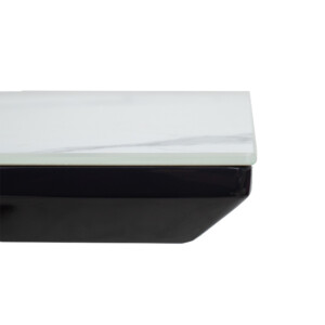 Τραπέζι επεκτεινόμενο Palan pakoworld MDF όψη μαρμάρου γκρι-μαύρο 160-200x80x77εκ-101-000036