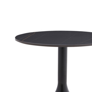 Βοηθητικό τραπέζι Fabron Inart μαύρο sintered stone Φ50x52εκ-101-000097