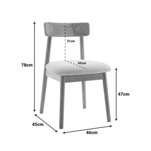Καρέκλα Tullo pakoworld rubberwood σε φυσική απόχρωση 46x45x78εκ-101-000126