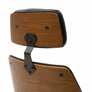 Καρέκλα γραφείου διευθυντή Fern pakoworld pu σε μαύρη απόχρωση και καρυδί ξύλο 64.5x62x117/123εκ-106-000003