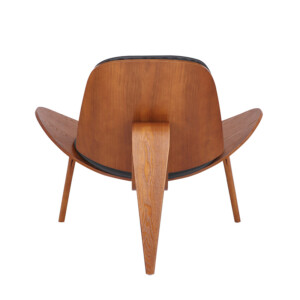 Πολυθρόνα Vilma pakoworld PU μαύρο- plywood καρυδί 90x73x75εκ-106-000015