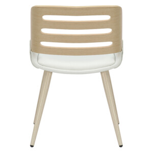 Καρέκλα Brody pakoworld pu λευκό- πόδι φυσικό-106-000036