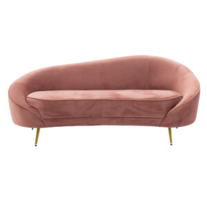 Καναπές 3θέσιος Amora pakoworld βελούδο σάπιο μήλο-χρυσό 180x81x77εκ-110-000043