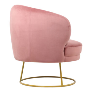 Πολυθρόνα Rony pakoworld βελούδο σάπιο μήλο-πόδι χρυσό μέταλλο 78x75x82εκ-110-000055
