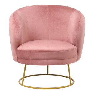 Πολυθρόνα Rony pakoworld βελούδο σάπιο μήλο-πόδι χρυσό μέταλλο 78x75x82εκ-110-000055