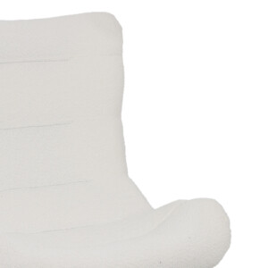 Πολυθρόνα-μπερζέρα Silla pakoworld μπουκλέ ύφασμα σε λευκή απόχρωση 97x80x100εκ-110-000079