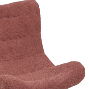 Πολυθρόνα-μπερζέρα Silla pakoworld μπουκλέ ύφασμα σε σάπιο μήλο απόχρωση 97x80x100εκ-110-000080