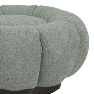 Σκαμπό Nester pakoworld μπουκλέ ύφασμα σε φυστικί απόχρωση Φ60x31εκ-110-000088