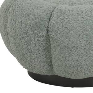 Σκαμπό Nester pakoworld μπουκλέ ύφασμα σε φυστικί απόχρωση Φ60x31εκ-110-000088