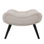 Πολυθρόνα με υποπόδιο Silla pakoworld μπουκλέ ύφασμα σε μπεζ απόχρωση 97x80x100εκ-110-000097