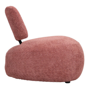 Πολυθρόνα Stonie pakoworld μπουκλέ ύφασμα σε σάπιο μήλο απόχρωση 67x73x67εκ-110-000101