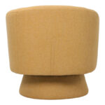 Πολυθρόνα περιστρεφόμενη Kreslo pakoworld ύφασμα σε κίτρινη απόχρωση 78x81x77εκ-110-000104
