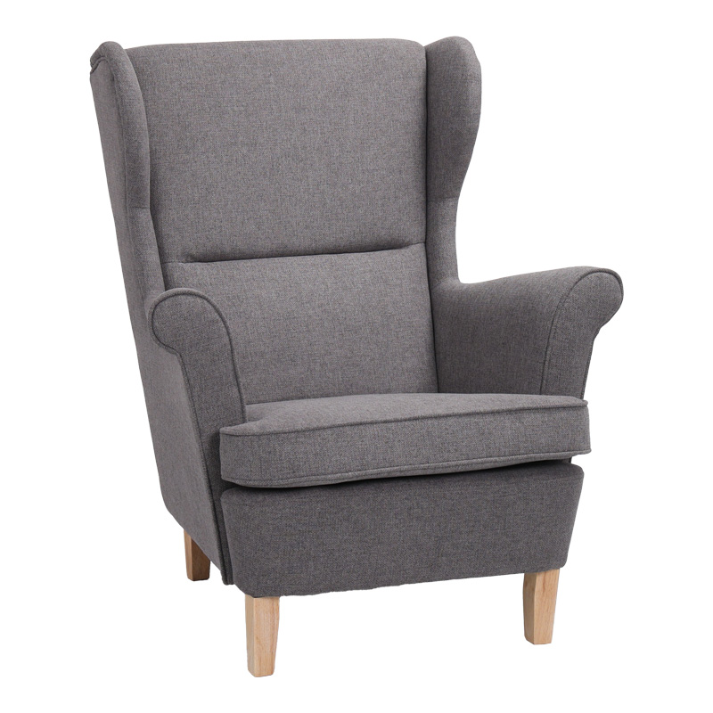 Πολυθρόνα - μπερζέρα Malei pakoworld ύφασμα σε γκρι απόχρωση-ξύλινα πόδια 85x93x100εκ-110-000110 Πολυθρόνα - μπερζέρα Malei pakoworld ύφασμα σε γκρι απόχρωση-ξύλινα πόδια 85x93x100εκ-110-000110