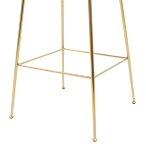 Σκαμπό μπαρ Ruth pakoworld μεταλλικό χρυσό gloss-βελούδο σάπιο μήλο-112-000020