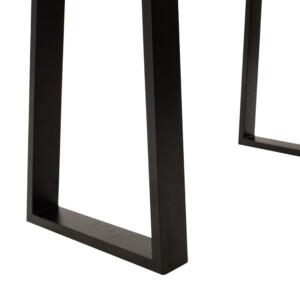 Τραπέζι μπαρ-κονσόλα Miles pakoworld μασίφ ξύλο 4εκ φυσικό-πόδι μαύρο 120x53x97εκ-113-000007