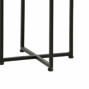 Βοηθητικό τραπέζι σαλονιού Miles pakoworld μασίφ ξύλο ακακίας φυσικό-μαύρο 29x29x54εκ-113-000031