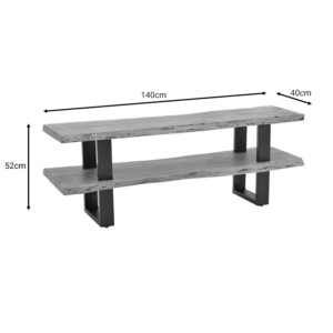 Έπιπλο τηλεόρασης Fuji pakoworld φυσικό μασίφ ξύλο ακακίας 140x40x52εκ-113-000037