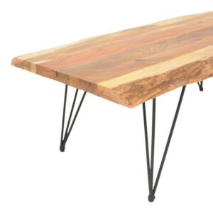 Τραπέζι σαλονιού Miles pakoworld μασίφ ξύλο ακακίας σε φυσική απόχρωση 115x69x41εκ-113-000041