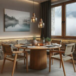 Τραπέζι Canicule pakoworld μασίφ ξύλο ακακίας σε φυσική απόχρωση Φ150x75εκ-113-000044