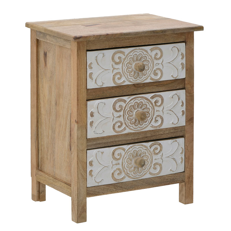 Συρταριέρα Inart 3-50-245-0017 ξύλο φυσικό-λευκό 50x32x61εκ-115-002709 Συρταριέρα Inart 3-50-245-0017 ξύλο φυσικό-λευκό 50x32x61εκ-115-002709