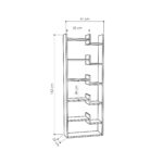 Βιβλιοθήκη Oppa pakoworld χρώμα σκούρο φυσικό - ανθρακί 61x22x162εκ-119-000770