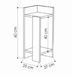 Κομοδίνο Immerse pakoworld σετ 2 τμχ. oak-ανθρακί 27x25x60εκ-119-001181