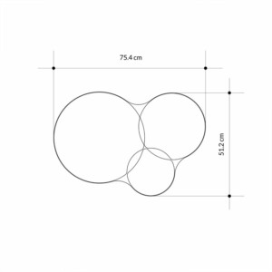 Καθρέπτης Gorta pakoworld μαύρο 75x2x51εκ-119-001193