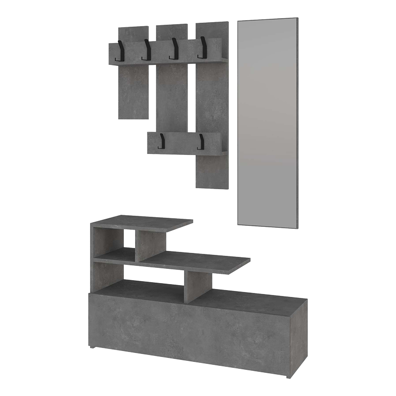 Έπιπλο εισόδου Vesty pakoworld μελαμίνη σε γκρι retro απόχρωση 100x30x61εκ-119-001221 Έπιπλο εισόδου Vesty pakoworld μελαμίνη σε γκρι retro απόχρωση 100x30x61εκ-119-001221