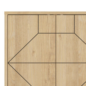 Μπουφές Dune pakoworld σε φυσική απόχρωση 181x35x77.4εκ-119-001229