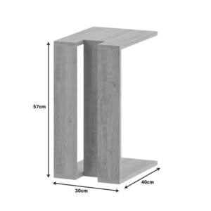 Βοηθητικό τραπέζι Muju pakoworld σε μόκα απόχρωση 40x30x57εκ-119-001241
