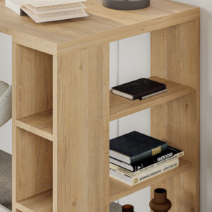 Γραφείο Colmar pakoworld σε oak απόχρωση 140x60x75εκ-119-001248