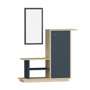 Έπιπλο εισόδου με καθρέπτη Ceel pakoworld χρώμα φυσικό-ανθρακί  80x29.5x90εκ-120-000006