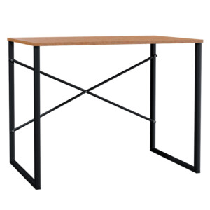 Γραφείο Zayn pakoworld χρώμα καρυδί - μαύρο 90x60x70εκ-120-000053